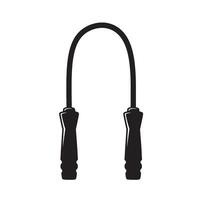 Simple black and white illustration of a classic jump rope for fitness and exercise vector