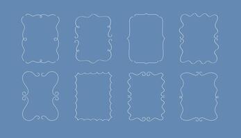 Minimalist coquette borders. vector