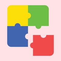 Colorful jigsaw puzzle pieces. Illustration of colorful puzzle pieces that complement each other. colorful rainbow puzzle piece vector