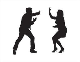 A couple is in the middle of an argument vector