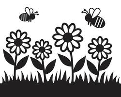 Beautiful vintage floral design with delicate flower and leaf illustrations for spring and summer patterns vector