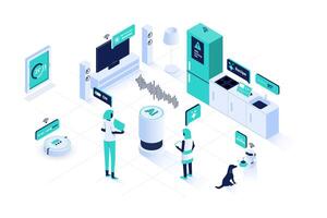 Smart home technology and automation illustration vector