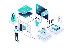 E-commerce technology illustration vector