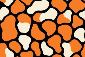 Seamless Bold Clownfish Pattern with Orange, White, and Black Patches vector