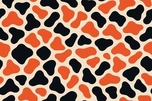 Seamless Cream Background Koi Fish Pattern with Red and Black Patches vector