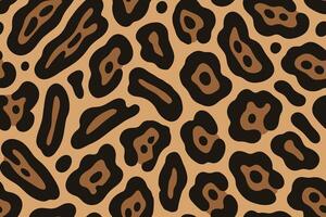 Seamless Margay Print with Elongated Brown-Centered Spots vector