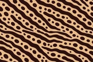 Seamless Striped and Spotted Lionfish Skin Pattern in Beige and Brown vector