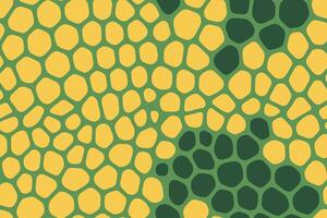 Seamless Iguana Inspired Green and Yellow Reptile Scale Pattern vector