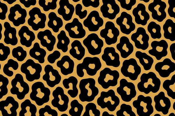 Retro Style Jaguar Print Seamless Pattern