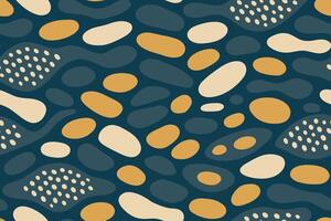 Seamless Abstract Triggerfish Skin Pattern with Gold and Cream Spots vector