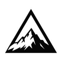 Bold Mountain Peak Icon Design vector