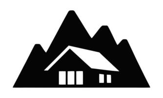 Abstract geometric home design element silhouette vector