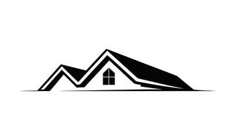 Modern home design architectural element silhouette vector
