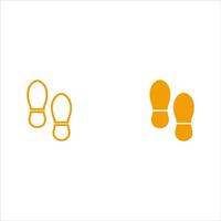 line icon set footsteps isolated on white background vector