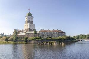 Vyborg castle is located on a separate island and connected to main land with bridges. Russia photo