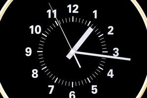 Clocks tell the time of work and life, processes and rules of limited time. Photo of clock in studio.
