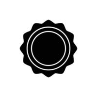 Black Circular Badge Seal Icon Design for Labels and Certificates vector