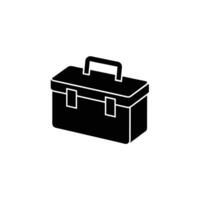 Black Toolbox Icon for Construction and Maintenance Design Elements vector