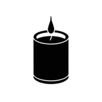 Black Candle Icon for Relaxation and Decoration Design Elements vector