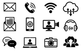 Communication tools Network Technology Icon Set For Design Elements technology, tech, digital, background, network. illustrate flat design style. vector