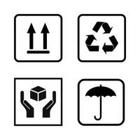Four different icons for shipping and delivery vector