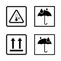 Four different types of weather signs vector