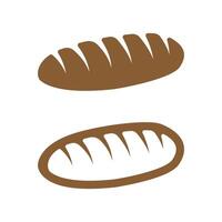 bread bakery icon design concept silhouette and outline style vector