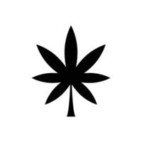marijuana leaf icon design concept silhouette style vector