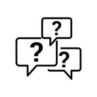 question mark icon design concept line style vector