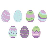set of colourful easter eggs vector