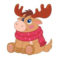 moose smiling clipart vector