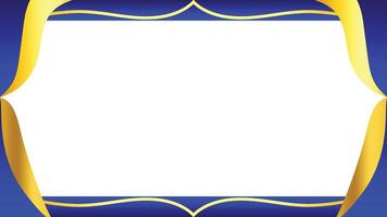 Elegant Frame with Golden Border on Gradient Blue Background vector