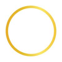 Golden Circular Frame on a White Background for Creative Design vector