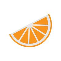 Illustration of a Single Orange Slice on a Clean . vector