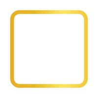 Premium shimmering gold square frame on white background - minimalist luxury design template for branding, packaging, and digital product mockups vector