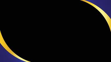 abstract background with curved black center, gold wave edges, and dark blue corners, suitable for modern banner design, presentation templates, or digital ads with elegant style vector