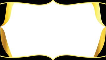 Elegant Curved Golden Frame with Black and White Background vector