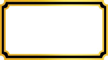 Elegant Blank Gold and Black Border Design for Certificates and Invitations vector
