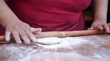 Creating dough with expert hands in a cozy kitchen video