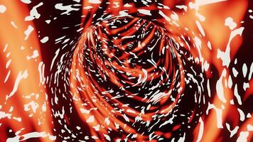 a red and white swirl of paint tunnel in a black and white 4k VJ loop background video