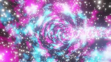 Blue and purple galaxy tunnel loop motion VJ 4K background video