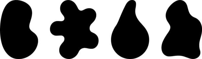 Organic Abstract Shape Collection Amoeba Style Blobs vector