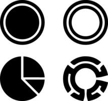 Circular Pie Chart Infographic Set Data Visualizations vector