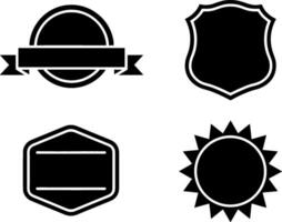 Blank Badge Label Shield Style Set for Branding and Packaging vector