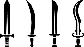 Medieval Sword Set Ancient Weapon Collection for Game Asset vector