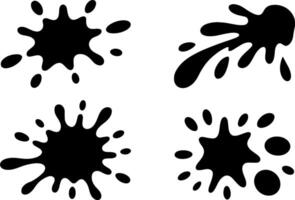 Black Ink Splatter Set Paint Splash Elements for Artistic Projects vector