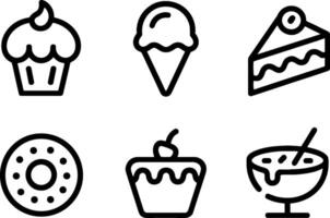 Bakery Desserts Cupcake Ice Cream Cake Donut Pudding vector