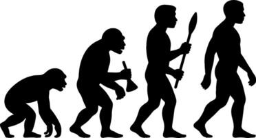 Human Evolution Progression Stages Primitive To Modern Concept vector