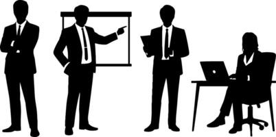 Business People Team Meeting Presentation Corporate Work Concepts vector
