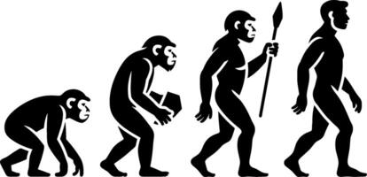 Human Evolution Timeline Ape To Early Man Walking Progression vector
